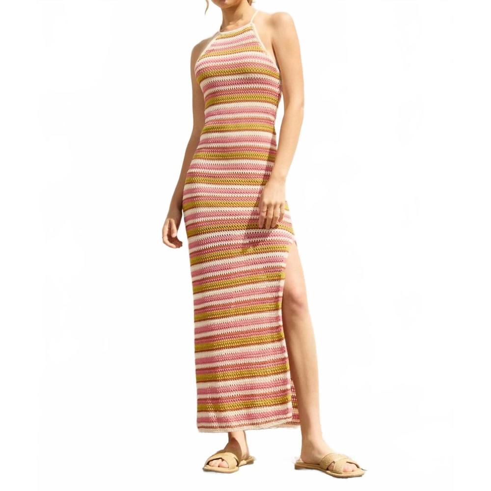 NEW AZALEA santorini maxi dress in pink stripe